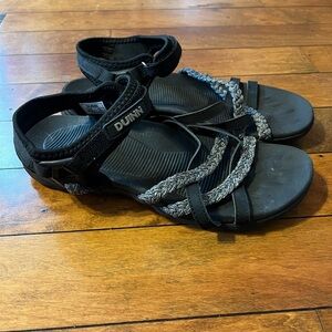 Black and Gray Sandals